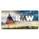 Acrylic License Plate - 12 x 6 - Printed on White With Laser Cuts
