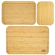 3Pc Bamboo Cutting Serving Board Set