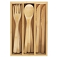 12 Piece Reusable Bamboo Flatware Set in Storage Case