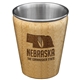 Nebraska State Bamboo and Stainless Steel Shot Glass
