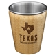 Texas State Bamboo and Stainless Steel Shot Glass