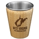 West Virginia State Bamboo and Stainless Steel Shot Glass