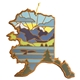 Alaska State Shaped Serving and Cutting Board with Artwork by Summer Stokes