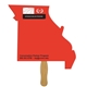Missouri State Shape Hand Fan Full Color (1 Side)