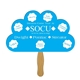 Peacock / Cloud Hand Fan Full Color (1 Side)