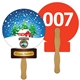 Snow Globe Auction Hand Fan Full Color