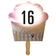 Cupcake Auction Hand Fan Full Color