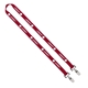 IMPORT Rush 5/8 Polyester 2- Ended Lanyard with Dual Sewn Silver Metal Split - Ring