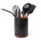 Radcliffe Stoneware Utensil Holder And Spatula Set