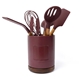 Radcliffe Stoneware Utensil Holder And Spatula Set