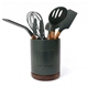 Radcliffe Stoneware Utensil Holder And Spatula Set