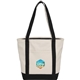 Recycled 12 oz Zip Top Canvas Tote