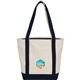 Recycled 12 oz Zip Top Canvas Tote