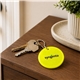Reflective Round Key Tag with Ball Chain
