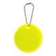 Reflective Round Key Tag with Ball Chain