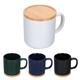 Dalton 12 oz Ceramic Mug w / Bamboo Lid / Coaster