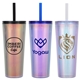 Pyramid 22 oz Recycled Iridescent Silicone Straw Tumbler