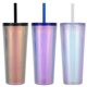 Pyramid 22 oz Recycled Iridescent Silicone Straw Tumbler