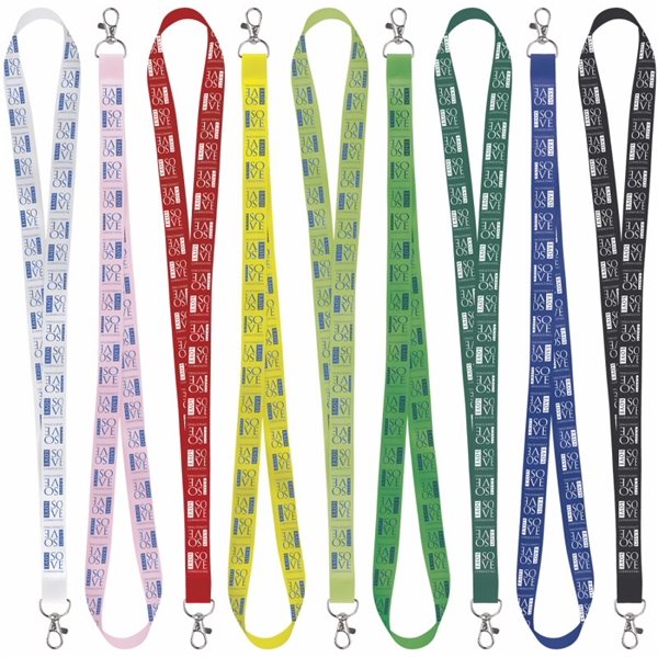 3/4 Satin Screen Print Lanyard