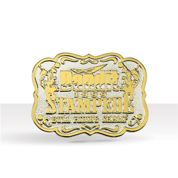 2- Tone Classic Belt Buckle (3 x 4 in)