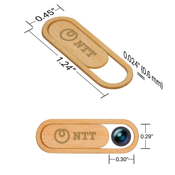 Sliding Wood Webcam Cover