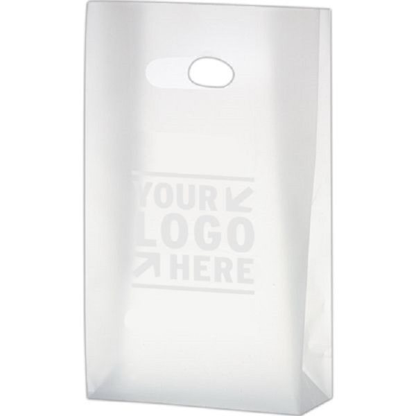 Clear Frosted Die Cut Tote Bag with Insert - Flexo Ink