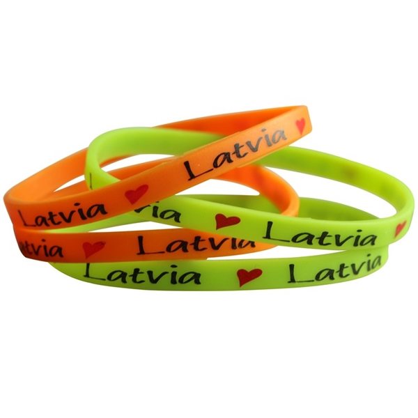 1/4 Mini Printed Silicone Wristband