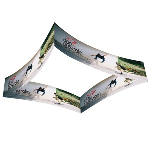 Hanging Banners (Curved Square) 60in H 12ft D