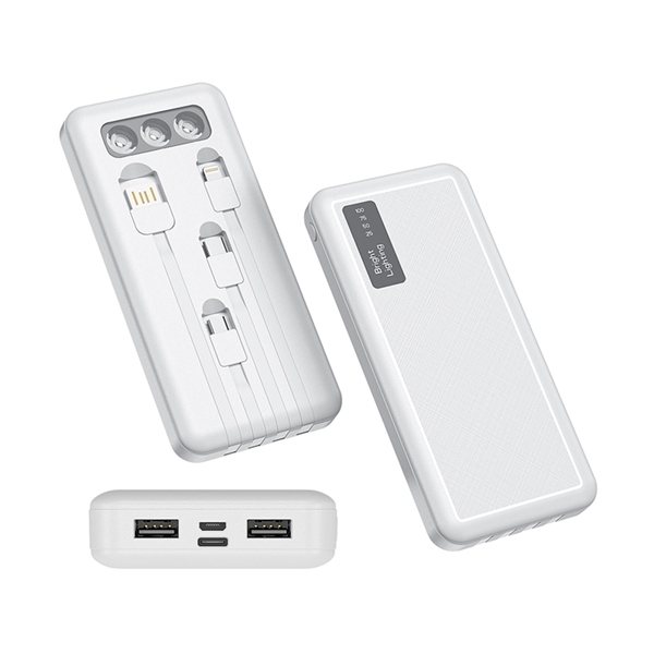 Power Bank with 4 Built - in Cable - 10000 mAh