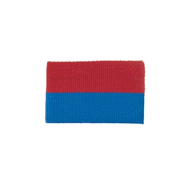 Red / Blue V Neck Ribbon with Clip, 7/8 wide
