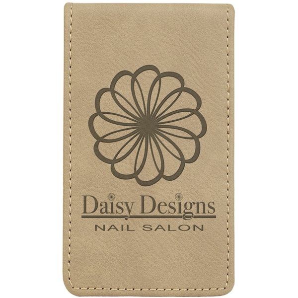 Engraved Light Brown Leatherette Manicure Set