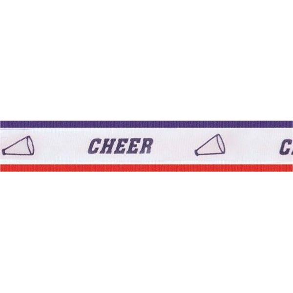 Cheer V Neck Ribbon with Clip, 7/8 wide