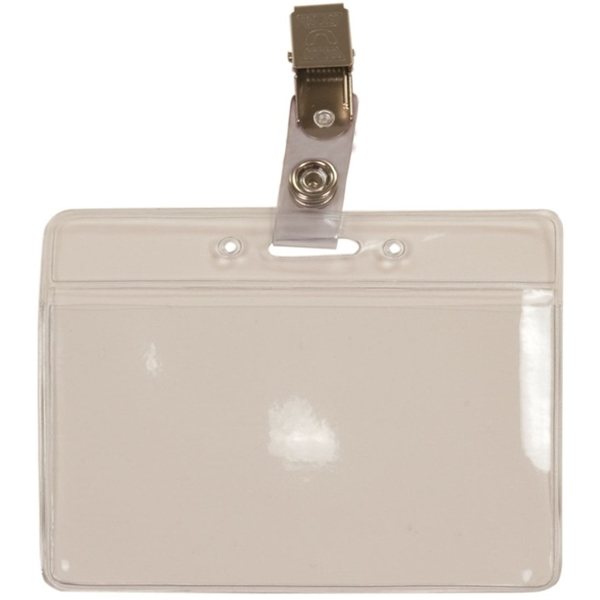 Convention Badge with Strap Bulldog Clip