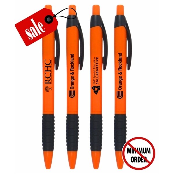 Closeout Madison Clicker Pen w / Black Grip - No Minimum
