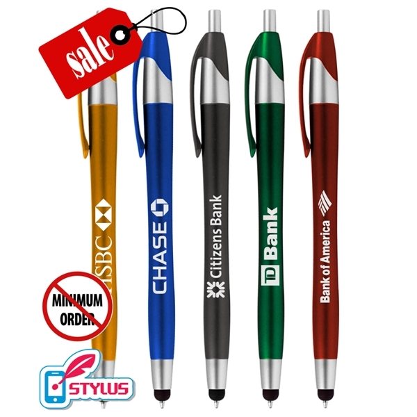 Closeout Colored Elegant Stylus Click Pen - No Minimum