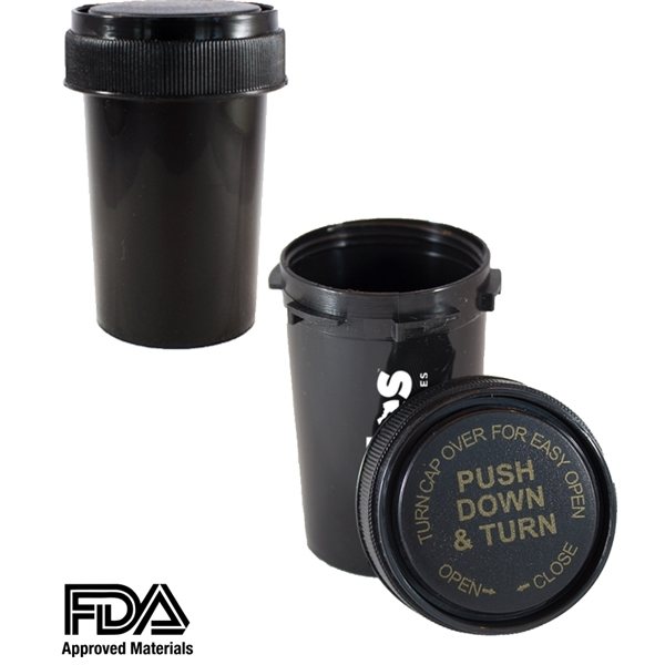 Push Turn Reverse Container (20 Dram) - Cannabis