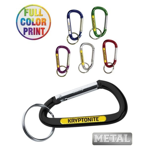 Union Printed, 6mm Metal Carabiner Keychain - Full Color