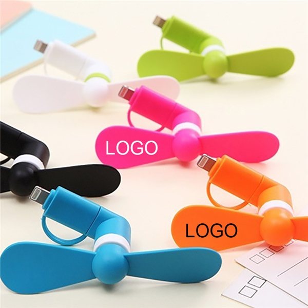 2 in 1 Mini TPE USB Cellphone Fan