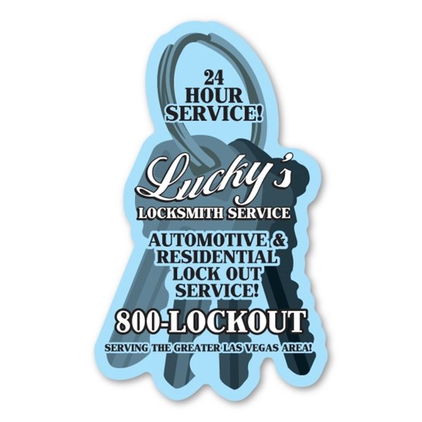 Keys On Ring Magnet - 2.5 x 4 - 30 mil - Outdoor Safe