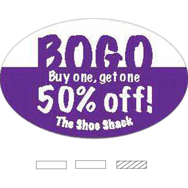 Repositionable Labels - Die Cut Oval