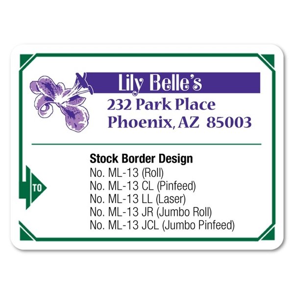 Stock Mailing Label w / Arrow Border - Laser