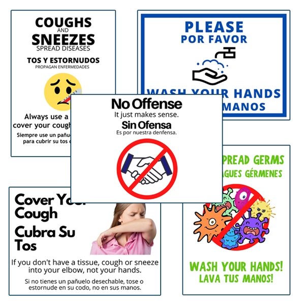 Mulitpack of 5x7 Bilingual Labels