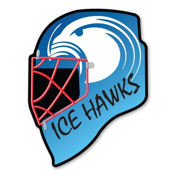 Hockey Goalie Mask Magnet - 3 x 4 - 30 mil - Outdoor Safe