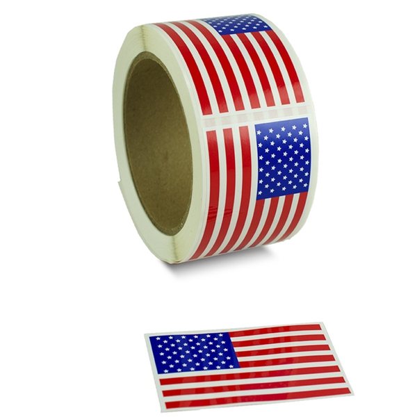 USA Flag Label (3 x 2)