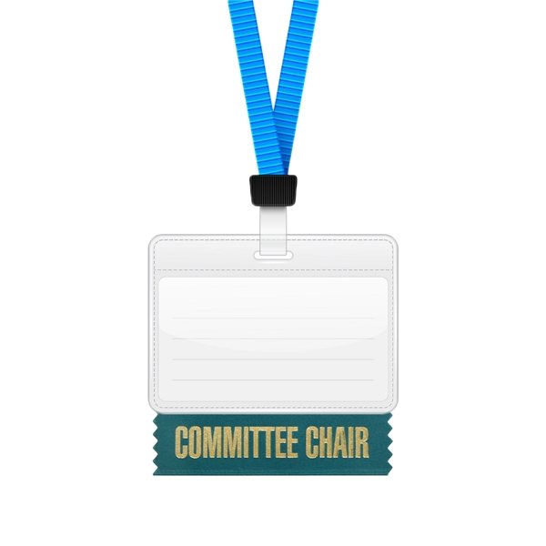 Committee Chair Ribbons 4L x 1.625W Badge Ribbon