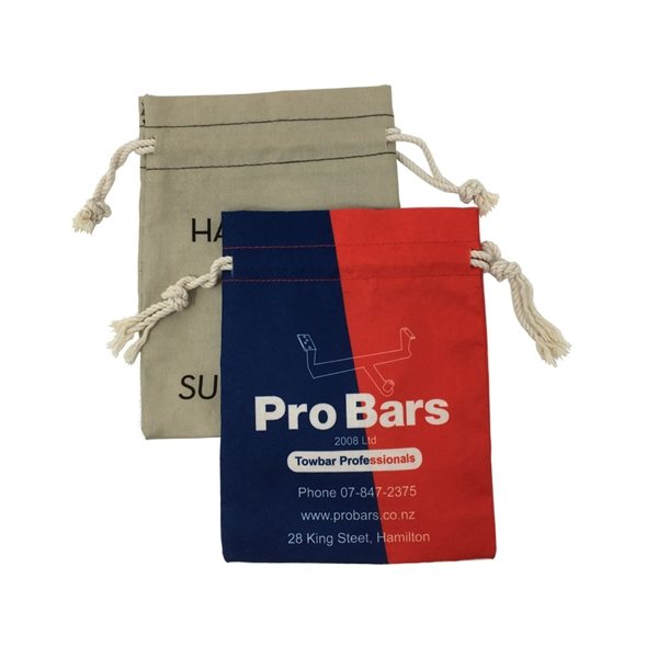 8.5cm x 9cm Full Color Drawstring Pouch Handy Cotton pouches