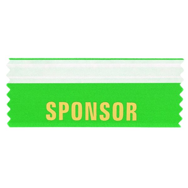 Sponsor Ribbon 4L x 1.625W Badge Ribbons