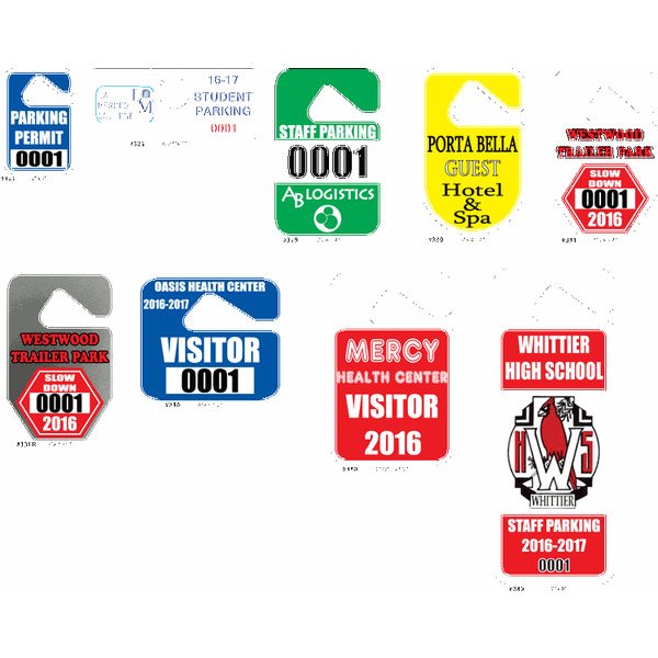Custom Spot Color Parking Permits 1 color