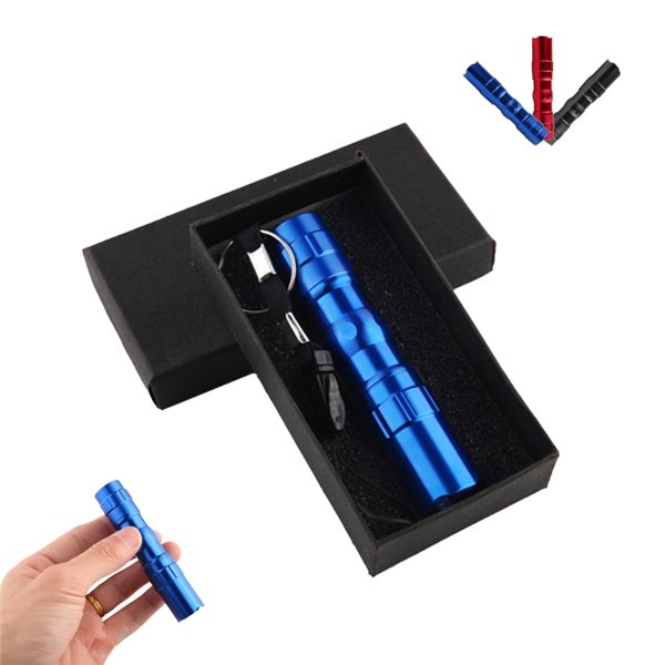 Silver Flashlight with Keychain