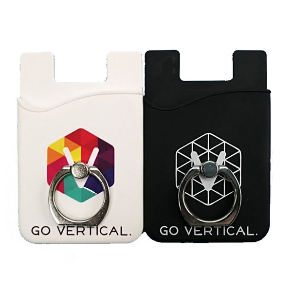 Silicone Phone Wallet with Ring Grip